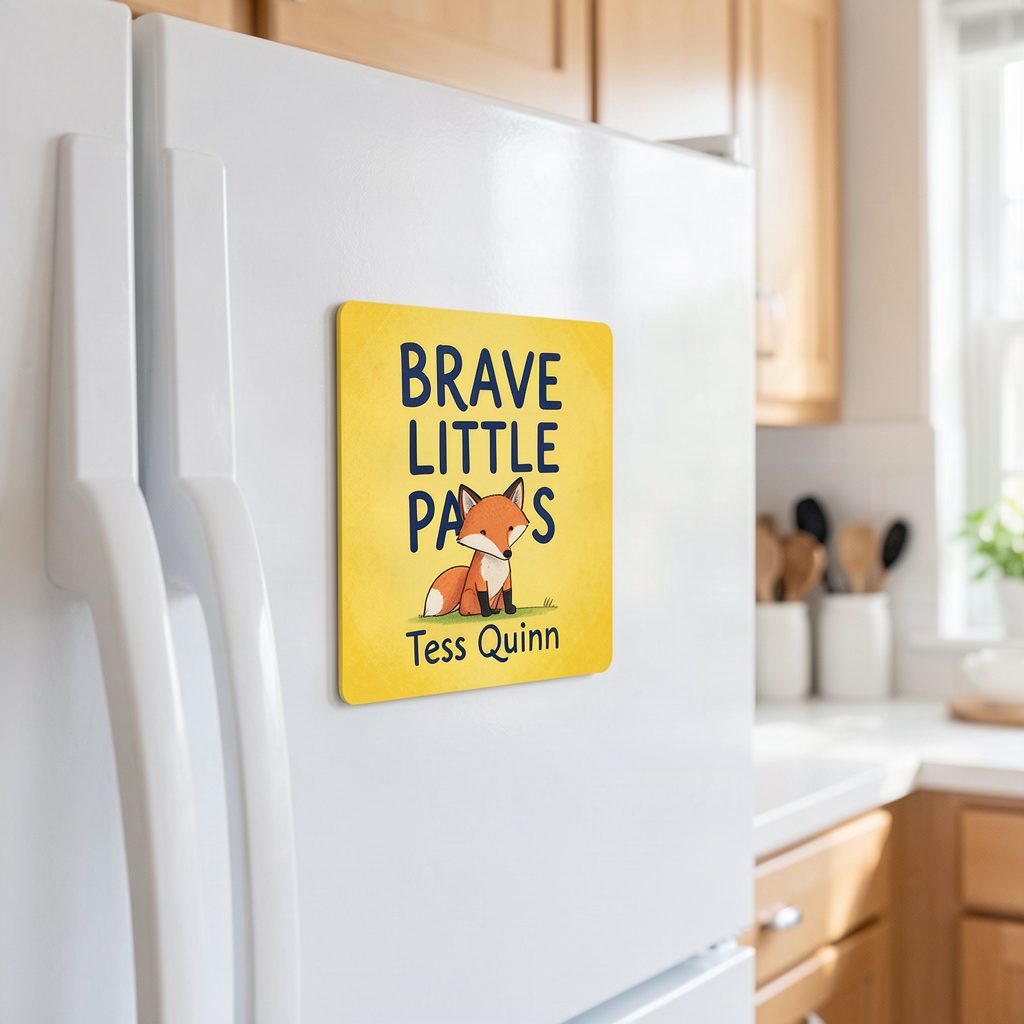 Fridge magnet with a children's book cover
